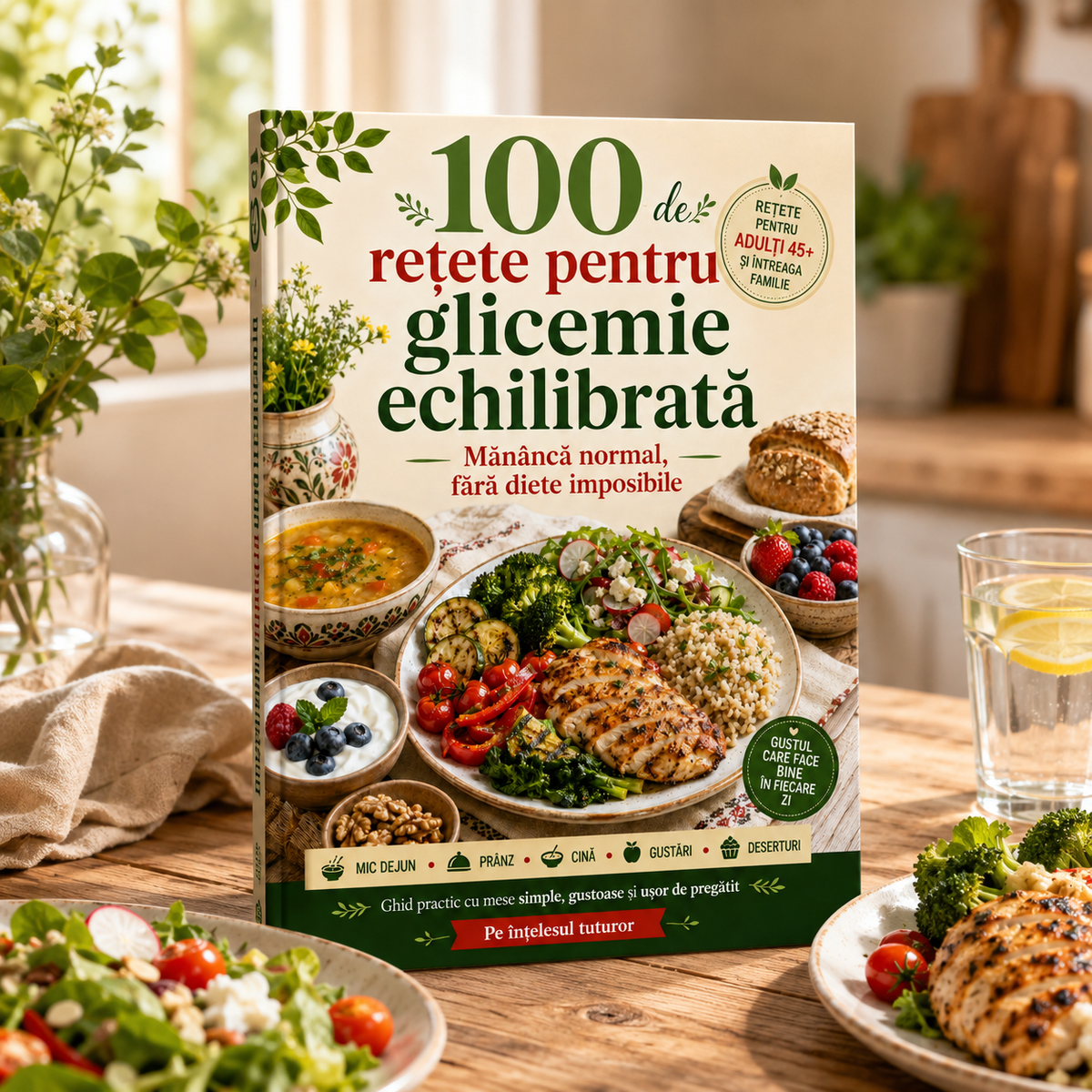 Cartea 100 de rețete glicemie pe masa din bucătărie
